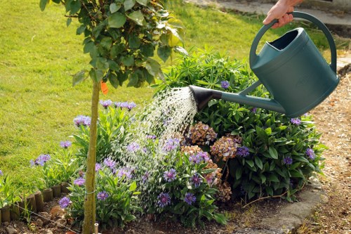 Seasonal planting display for a home garden in Upminster